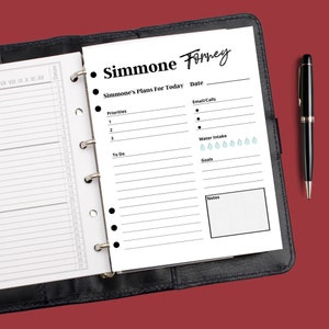 Personalized Daily Planner Insert, Daily Schedule, A5/LV/GM Agenda Insert, Classic Happy Planner, Big Happy Planner