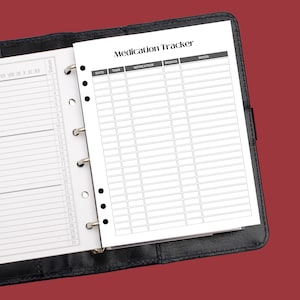 Medication Tracker, Daily Medicine Log, Medical Notes, Functional Insert, Symptom Tracker, A5 Agenda, Personal/MM, Happy Planner