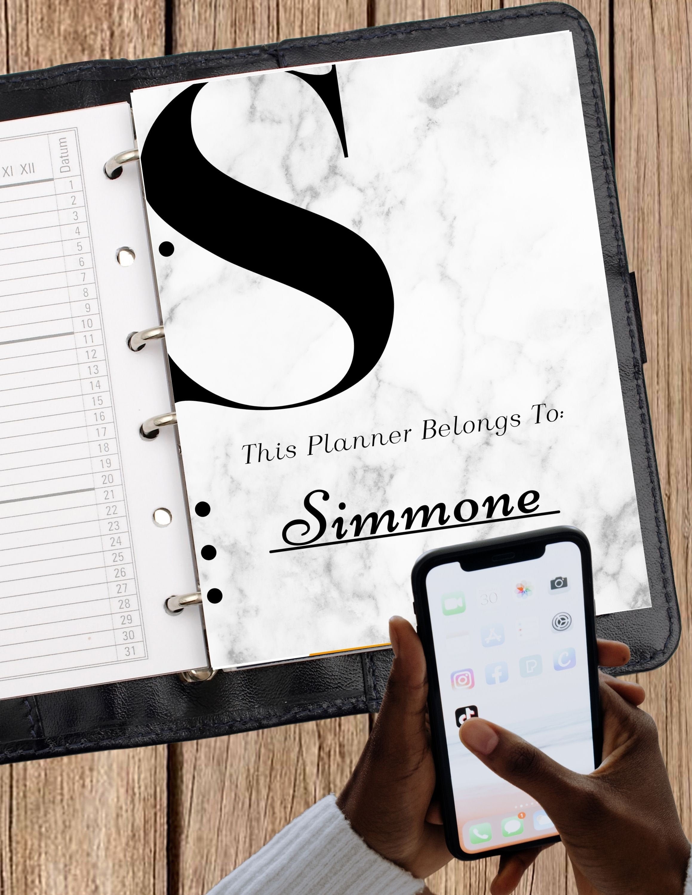 Custom Personalized Agenda Minimalist Agenda Insert A5/LV/GM Etsy
