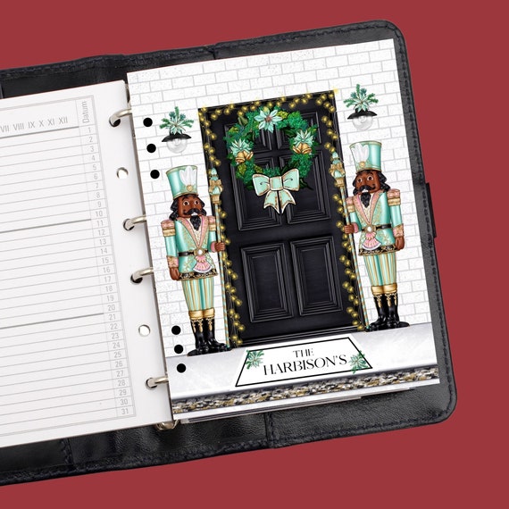 Nutcracker Soldier Ballet Christmas Planner Cover Set or Dashboard, Christmas Planner Cover Set, Christmas Dashboard, Black Girl Planner