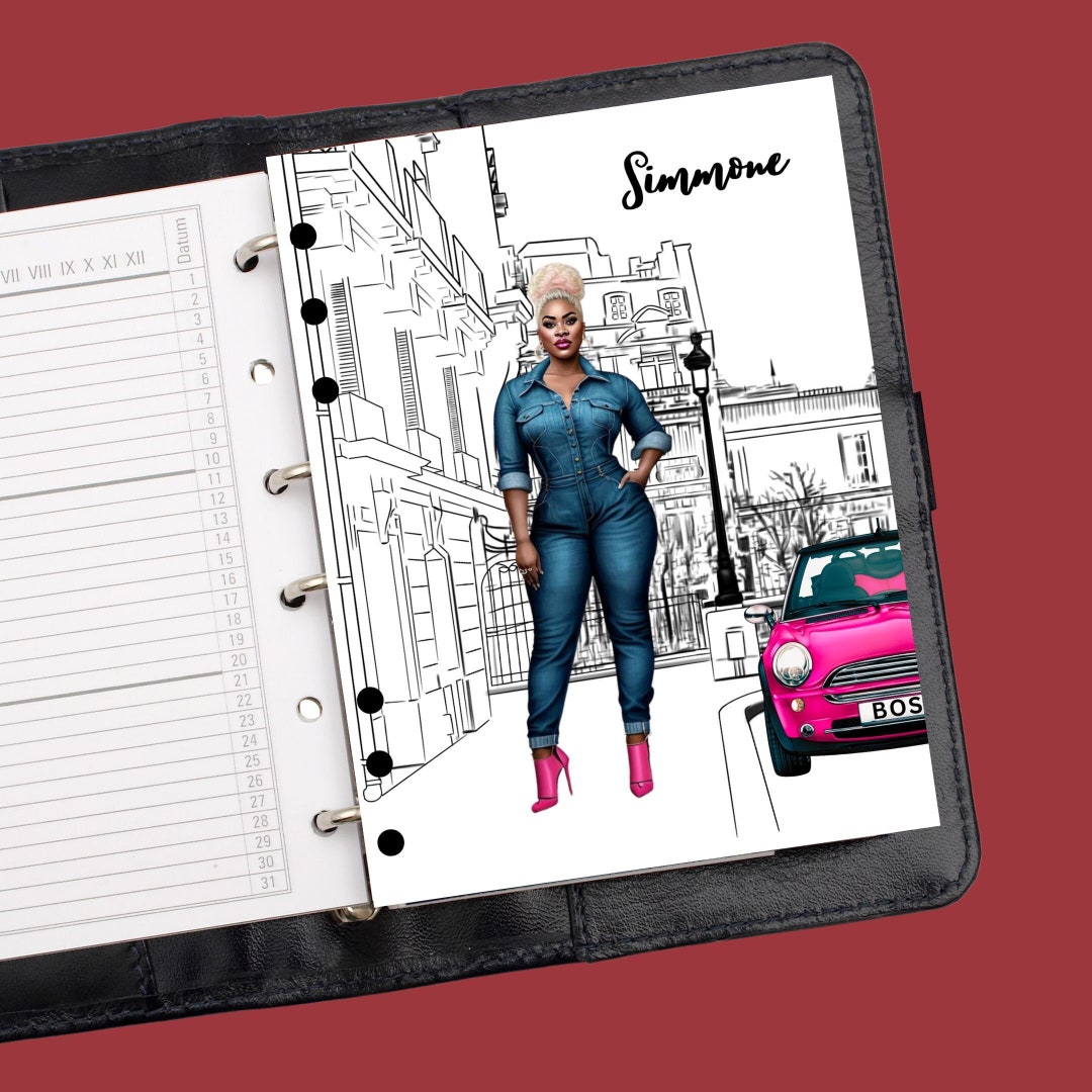 Curvy Girl Fashion Dashboard/cover Set, Black Girl Dashboard, Girl Boss