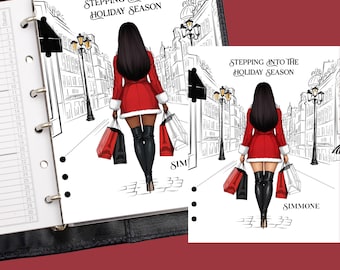 Stepping Into The Holiday Season Planner Dashboard, Christmas Fashion Planner, Holiday Shopping Dashboard, Festive Winter Planner