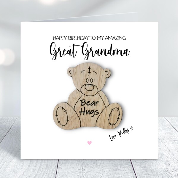 Personalised Card To Great Grandma Birthday Card To Great Nana Birthday Card To Great Nanny Happy Birthday To Great Granny Any Age Card