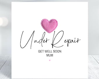 Personalised Get Well Card For Any Recipient: Under Repair Card