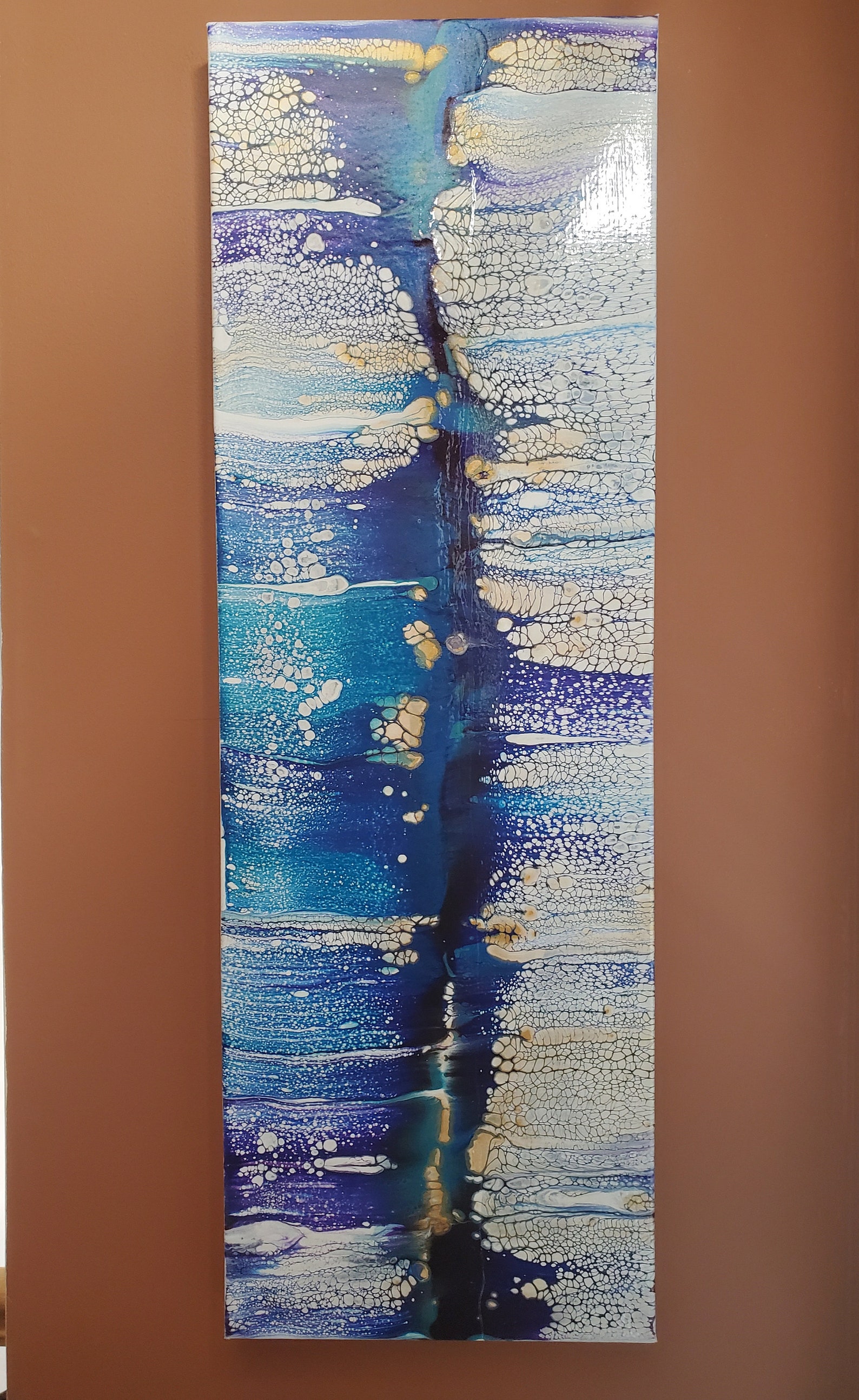 12 x 36 Gallery Wrapped Canvas acrylic pour paintings Etsy