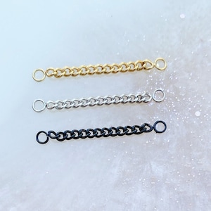 Nose Chain Connector Chain in Black, Gold, or Silver.