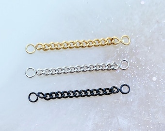 Nose Chain Connector Chain in Black, Gold, or Silver.