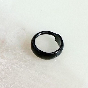 Implant Grade Titanium Thick Black Clicker for Septum, Conch, Daith, and Cartilage piercings. 16G. 8mm or 10mm.
