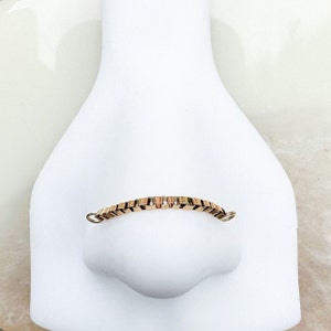 Gold Box Chain Nose Chain. Ear Chain. Piercing Chain.
