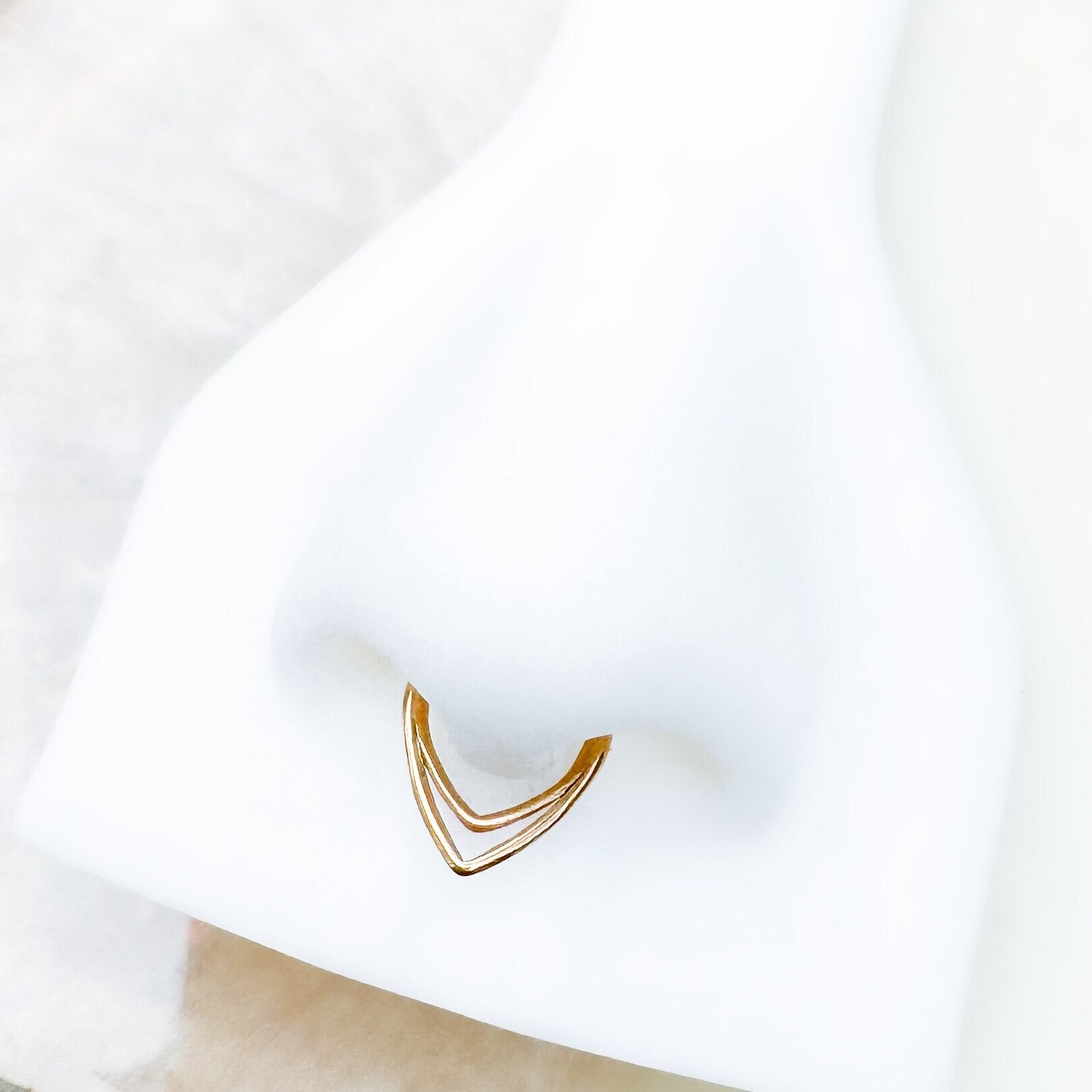 Silver Clicker Titanium Silver or Gold Layered Clicker for Septum, Daith, and ...