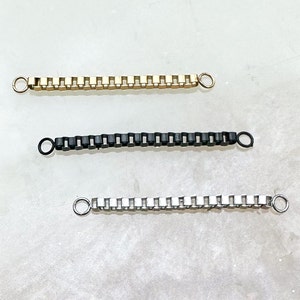 Catena a maglie larghe per il naso. Catena per le orecchie. Catena per piercing. Oro, nero o argento.