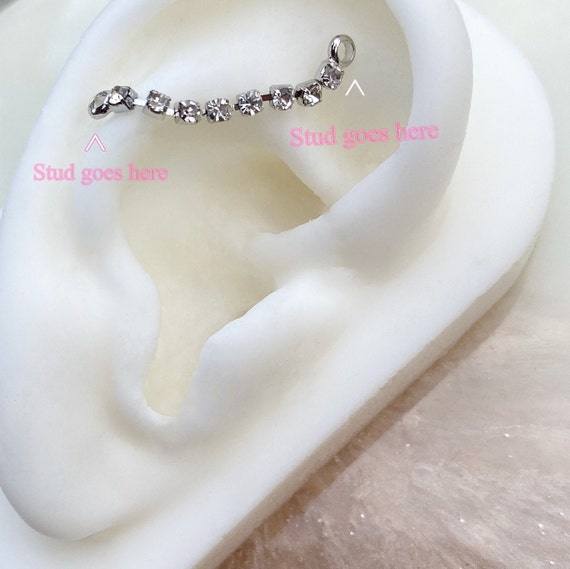 Piercing Alla Narice Con Catena Per Naso Con Catena Per Piercing Nasal - Foto 7