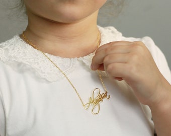 Baby Name Necklace - Etsy