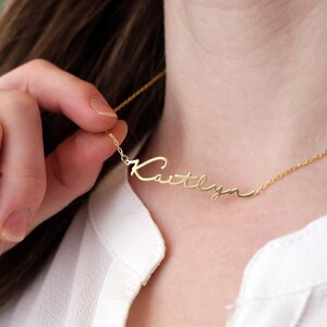 Sterling Silver Signature Name Necklace: Personalized Jewelry Gift