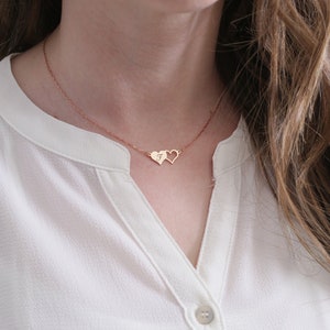 Sister Necklace: Sterling Silver Friendship Heart Necklace