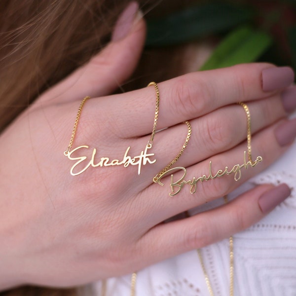 Personalized Name Necklace, Dainty Name Necklaces, Silver Name Jewelry, Custom Name Necklace Gold, Graduation, Bridesmaid, Christmas Gifts