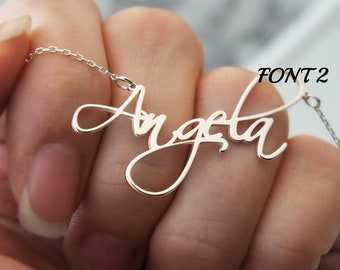 Dainty Name Necklace, Handwriting Name Necklace, Personalized Necklace, Personalized Gifts, Personalized Jewelry, Custom Name Necklace Gold