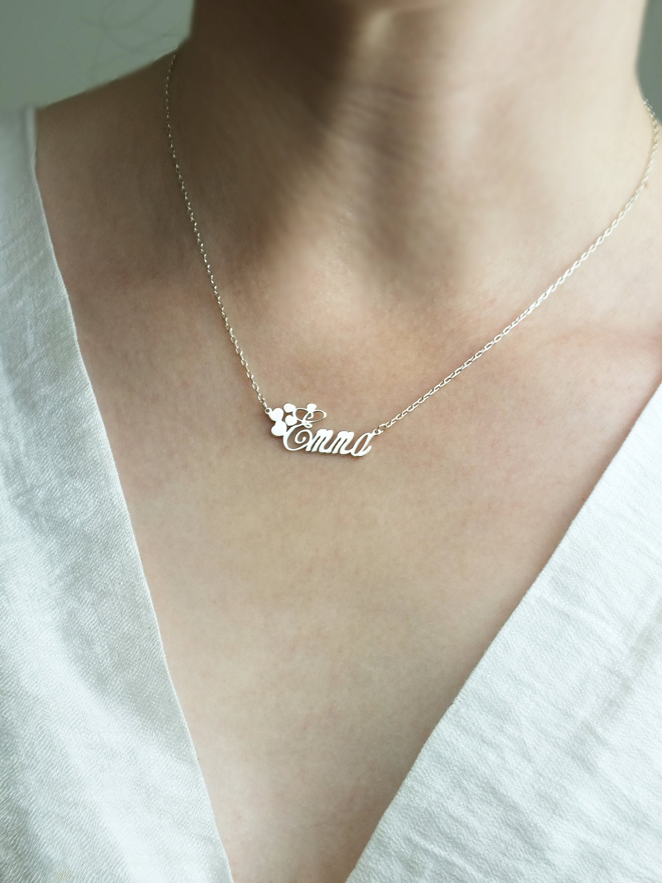 Cute Name Necklace Personalized Necklace Personalized Gifts Etsy