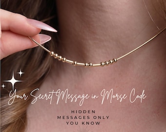 Custom Morse Code Necklace: Sterling Silver Hidden Message Jewelry