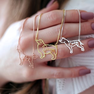 Personalized Dog Name Necklace: Sterling Silver Pet Memorial Gift