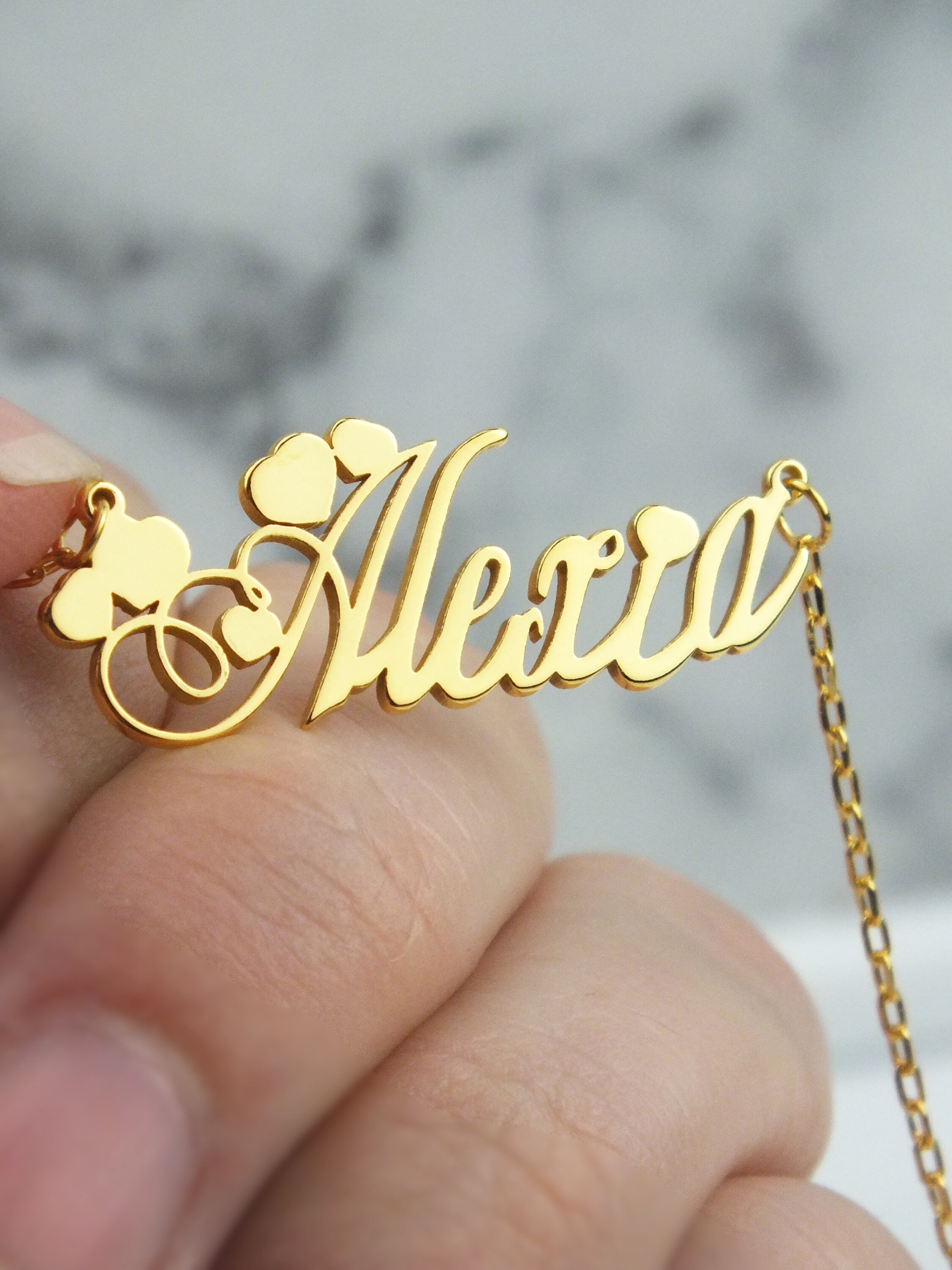 Cute Name Necklace Personalized Necklace Personalized Gifts Etsy