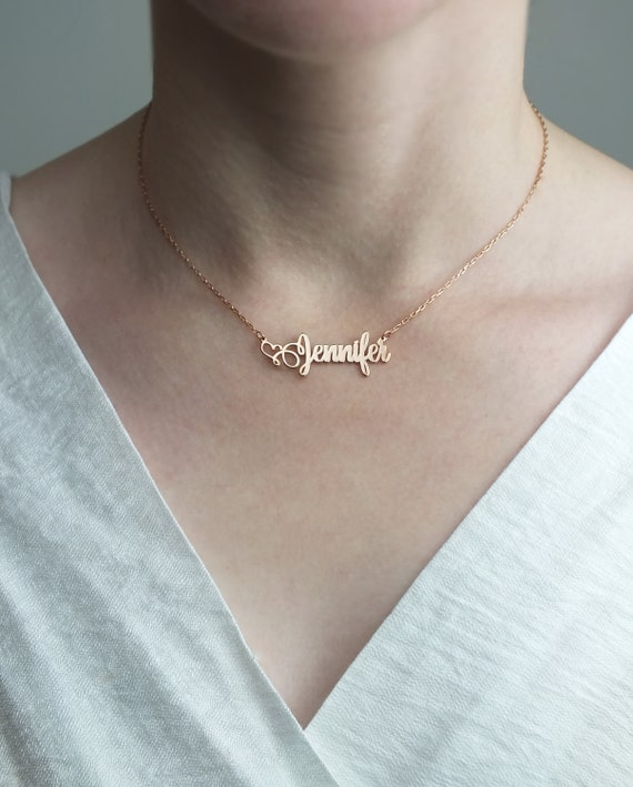 Etsy cursive on sale name necklace