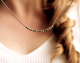 Custom Morse Code Necklace: Sterling Silver Secret Message Jewelry