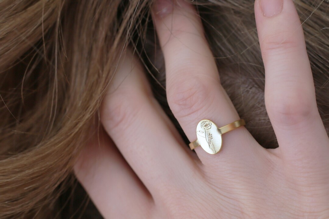 Family Florals Ring, Multiple Birth Flower Ring, Personalized Birth