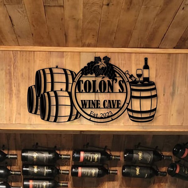 Wine Cellar Sign Etsy