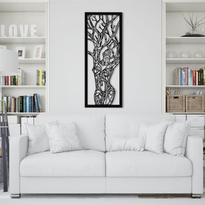 Wall Art , Women Body Tree of Life , Large Metal Wall Decor , Metal Tree Wall Art , Wall Hangings , Above Bed Art , Living room Wall Art