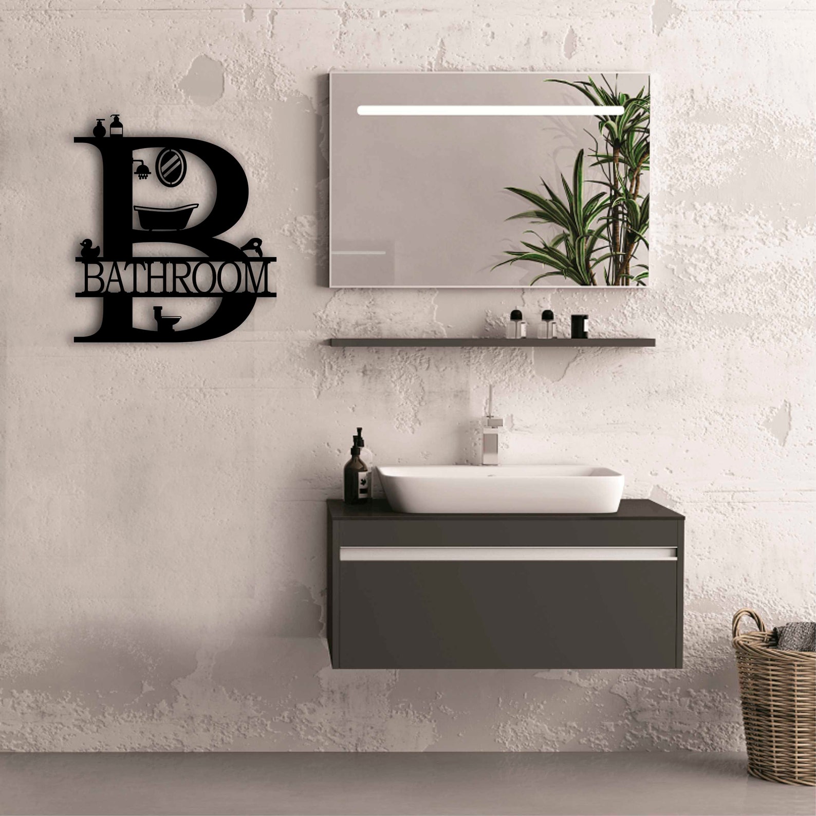 Bathroom Metal Wall Art Metal Wall Sculpture Metal Wall Etsy
