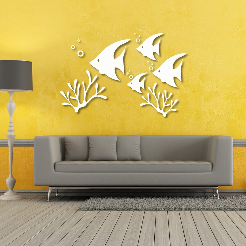 Fish Wall Art Metal Fish Wall Decor for Modern Home Wall Art Etsy