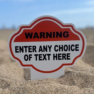 Custom Warning Sign for Garden , Notice Yard Sign with Stake ,Caution Outdoor Metal Sign , Danger Sign , No Picking Sign , Private Sign