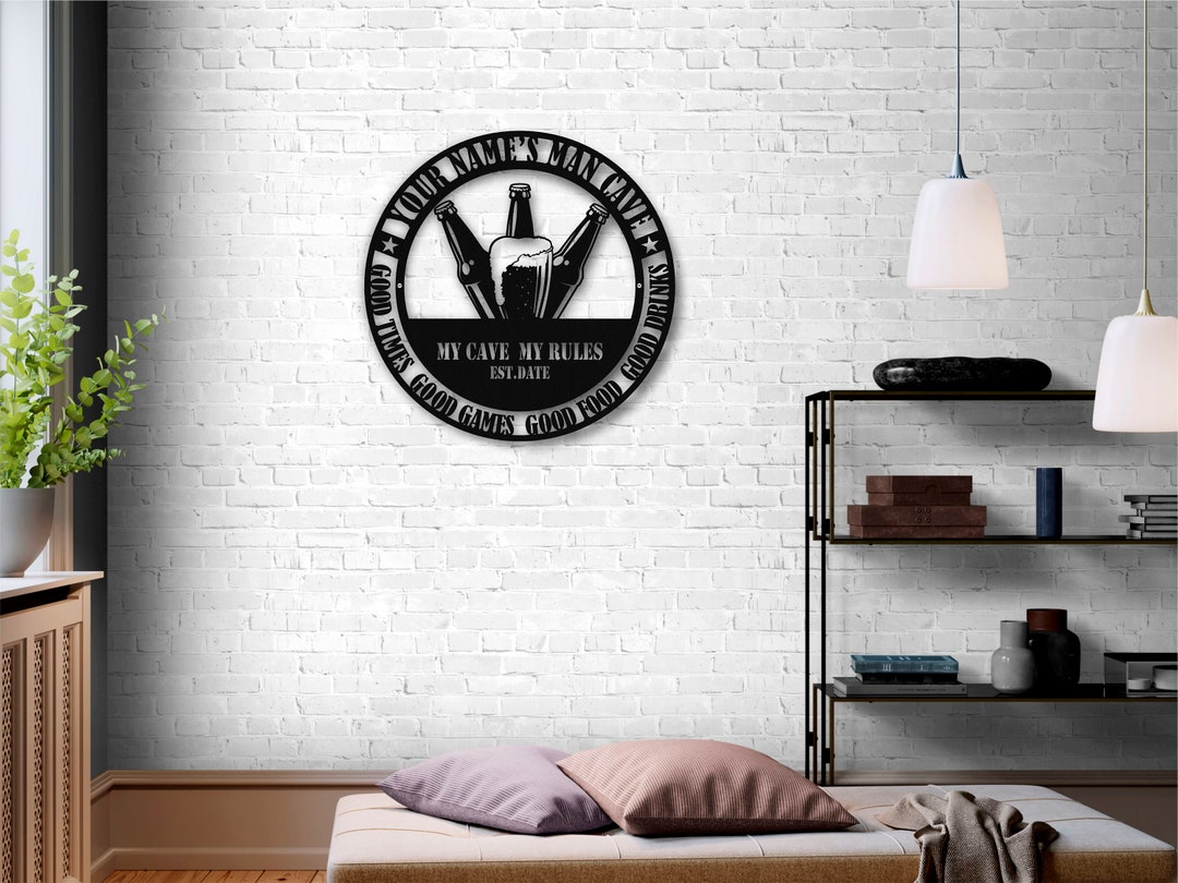 Man Cave Wall Decor , Metal Wall Art , Metal Wall Hanging , Gift for ...