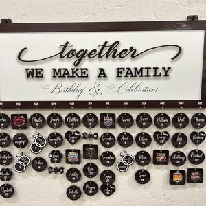 Birthday Calendar | Family Birthday and Celebrations Calender | Family Birthday Sign | Calendar Board | Perpetual Gift | Calendar Sign |