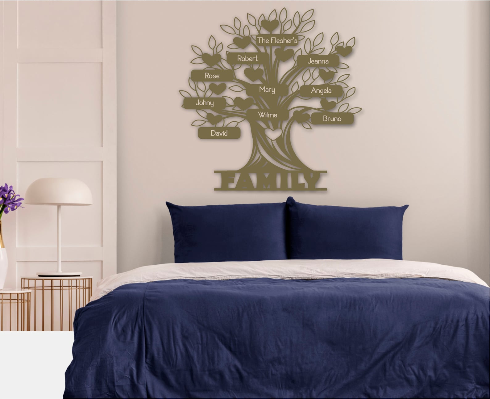 Family Tree Metal Wall Art Custom Family Tree Sign Gift Etsy