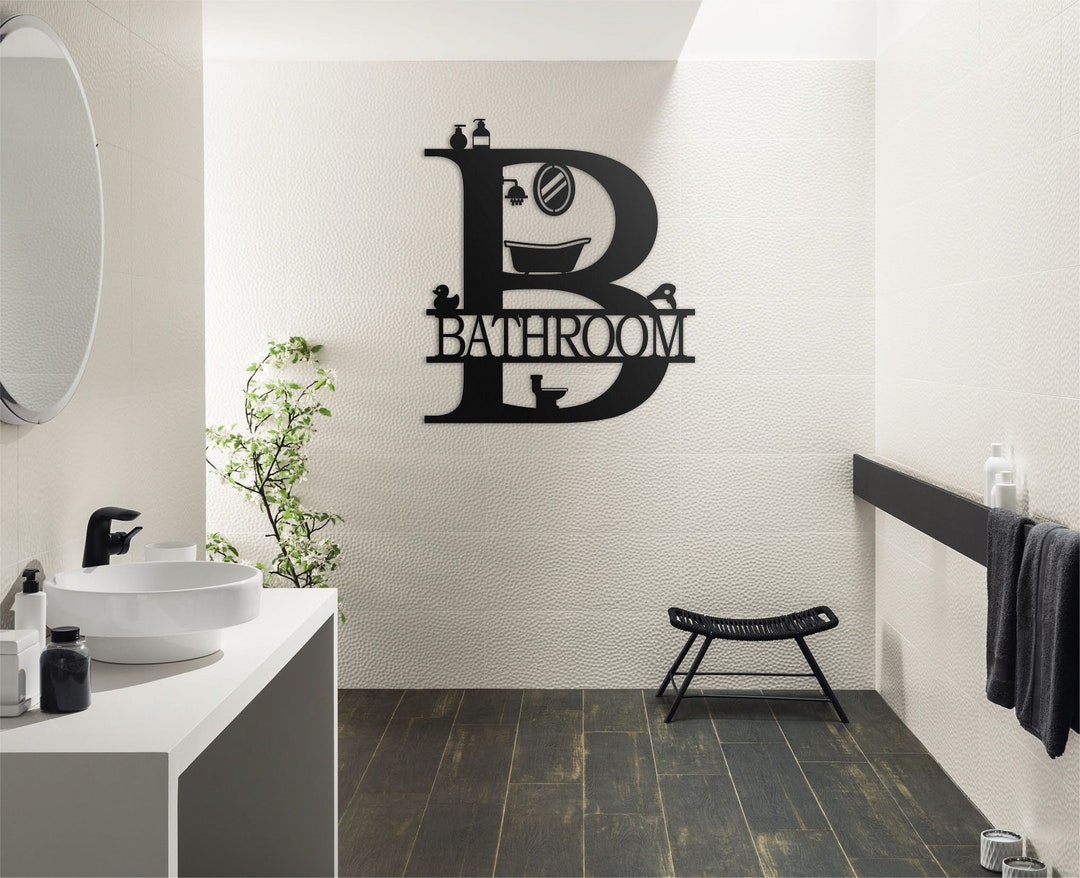 Bathroom Wall Decor , Metal Wall Decor for Bathroom , Metal Wall Art