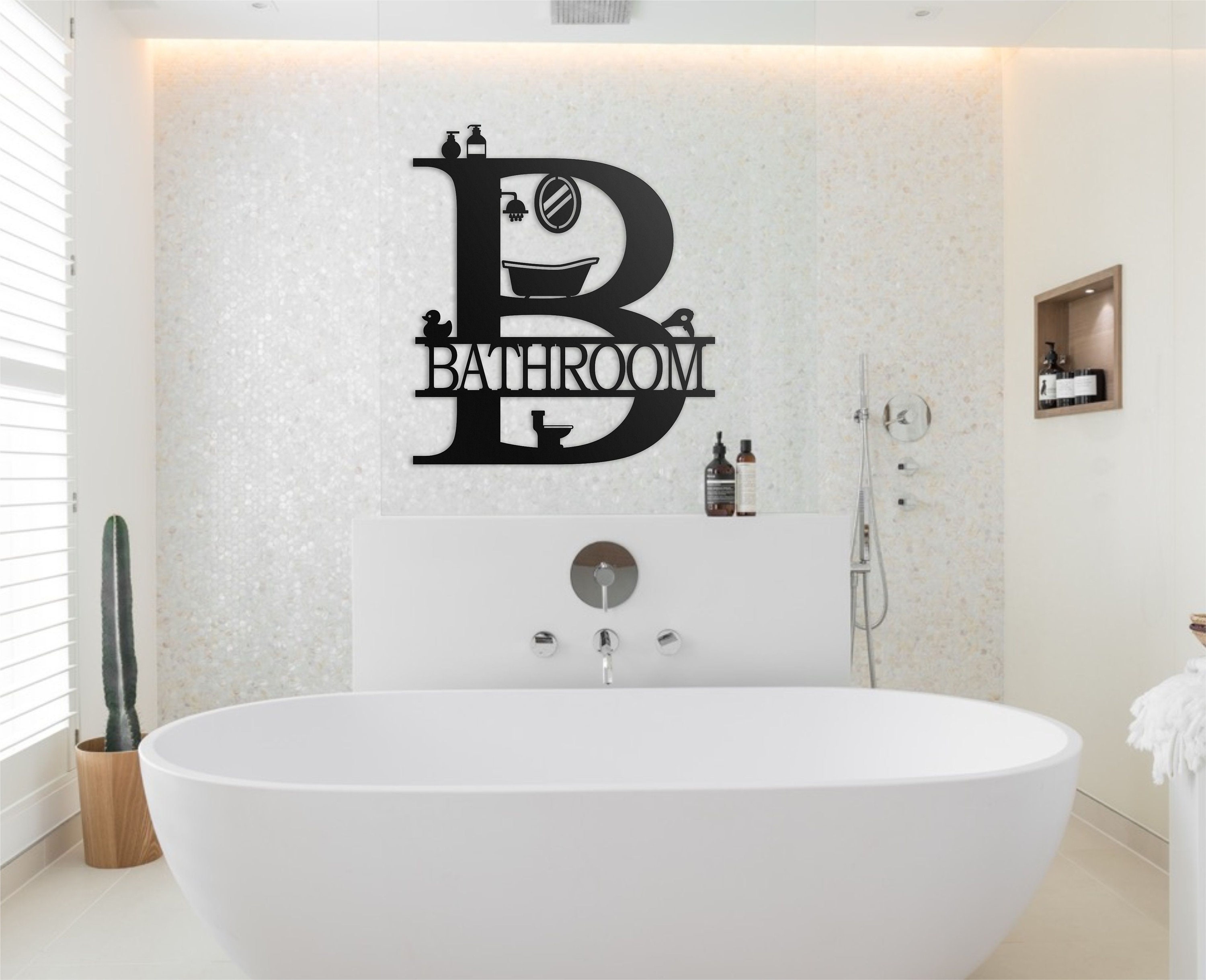 Bathroom Wall Decor Metal Wall Decor for Bathroom Metal Etsy