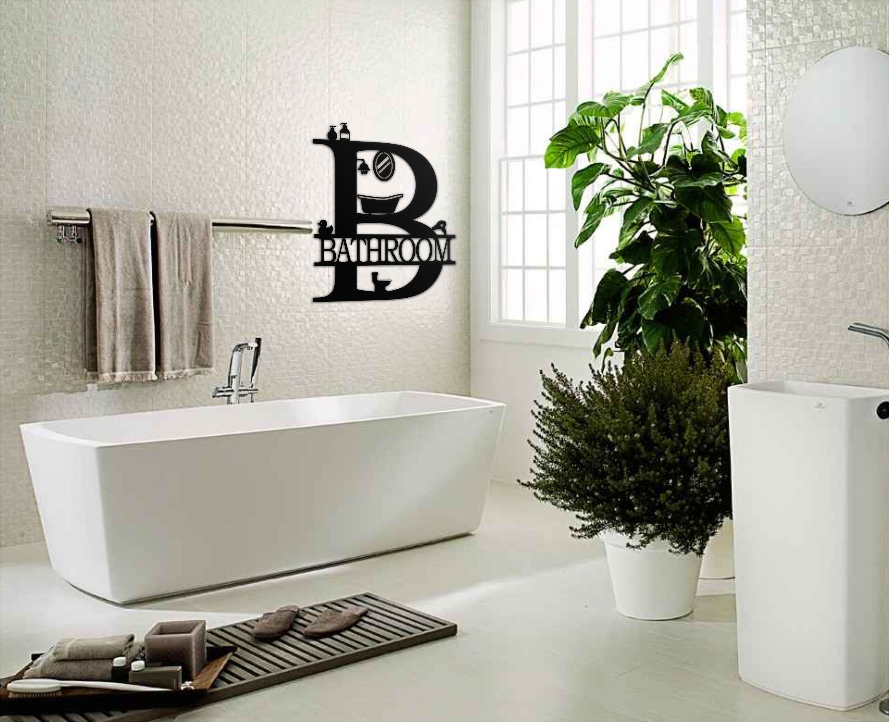 Bathroom Wall Decor Metal Wall Decor for Bathroom Metal Etsy