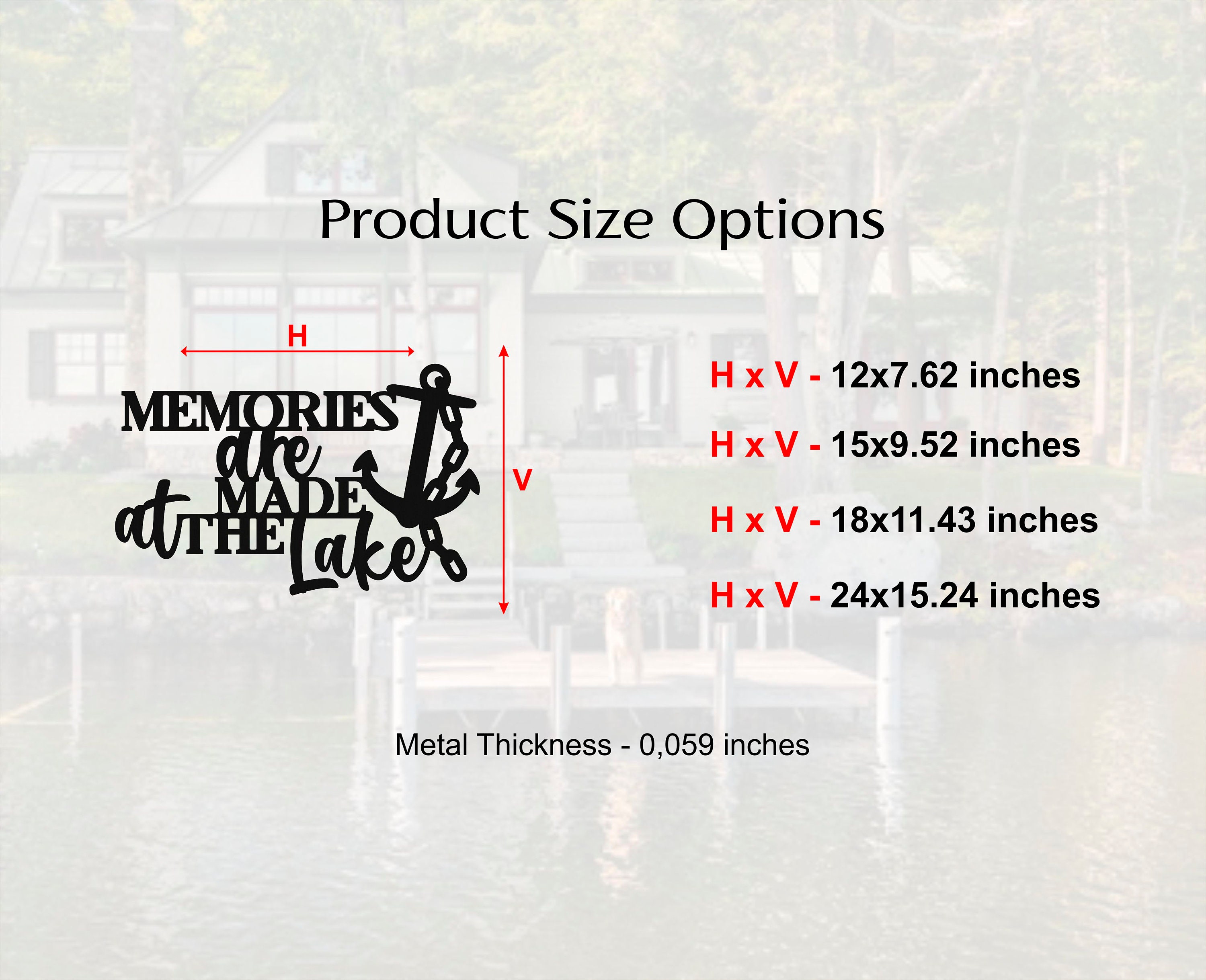 Lake House Metal Wall Art Memories Are Made at the Lake Etsy