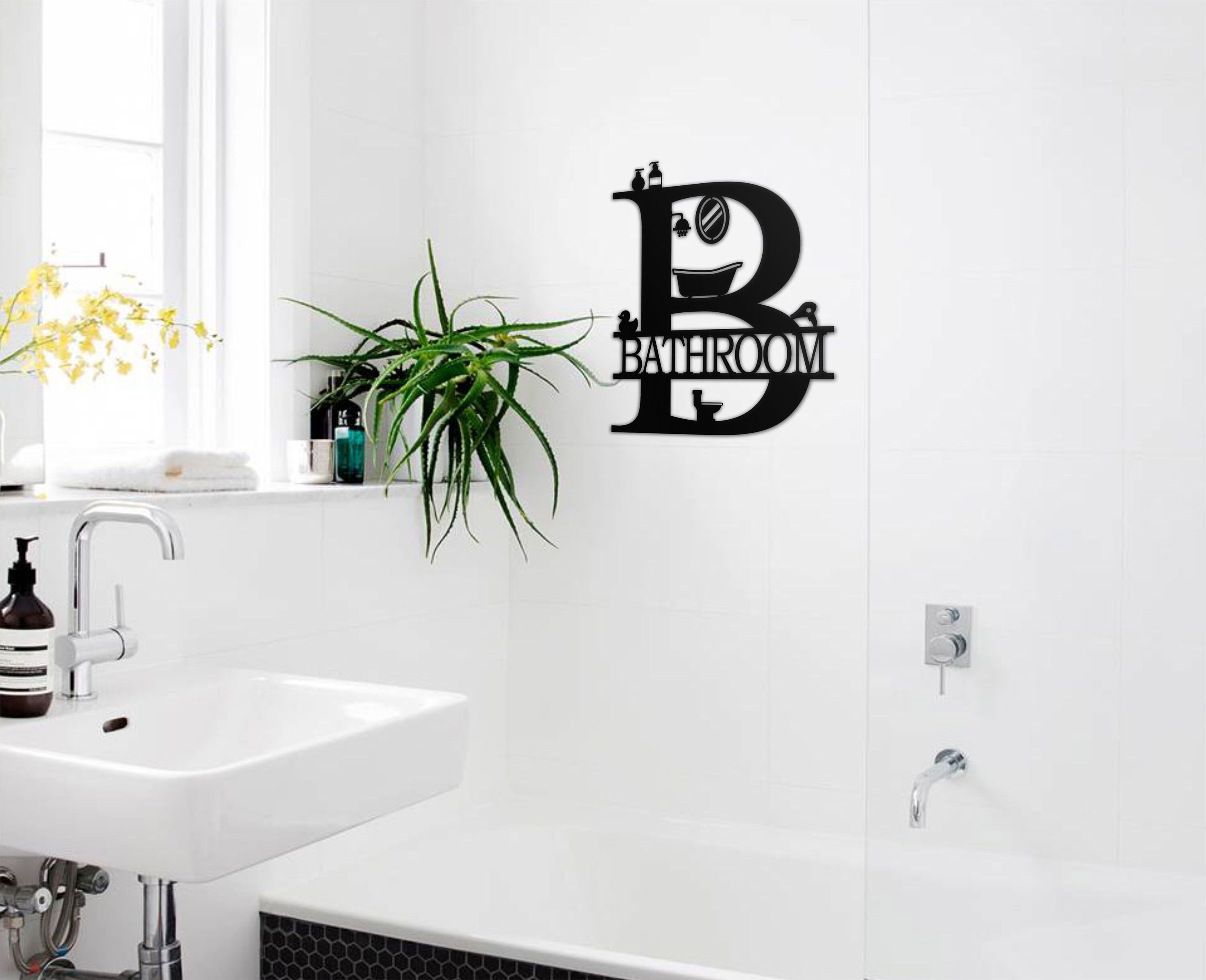 Bathroom Wall Decor Metal Wall Decor for Bathroom Metal Etsy