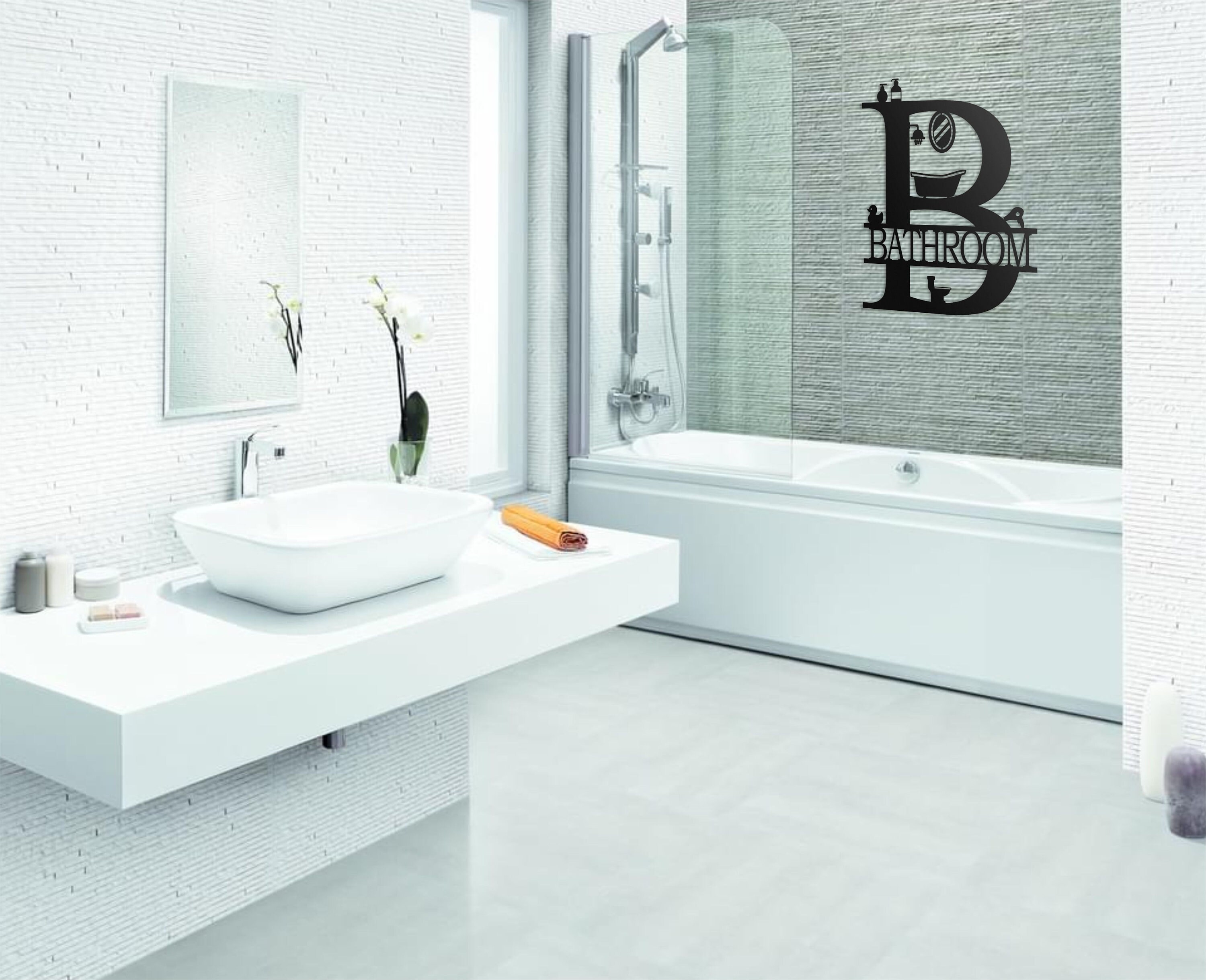 Bathroom Wall Decor Metal Wall Decor for Bathroom Metal Etsy