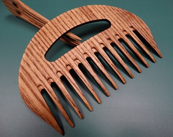 Wooden Hair Comb - Сomb for Сurly Hair - Wood Comb - Wide Tooth Comb - Hair Comb - Handmade Comb - Healthy Hair - Natural Wood - with bonus