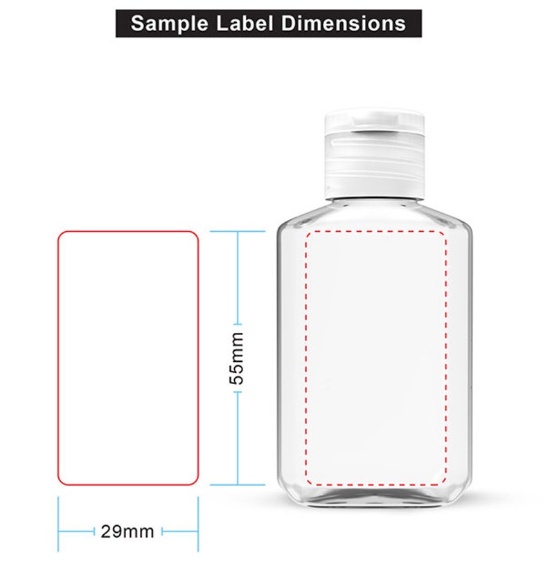 100 Empty Hand Sanitizer Bottles Clear 2oz 60ml Perfect Etsy