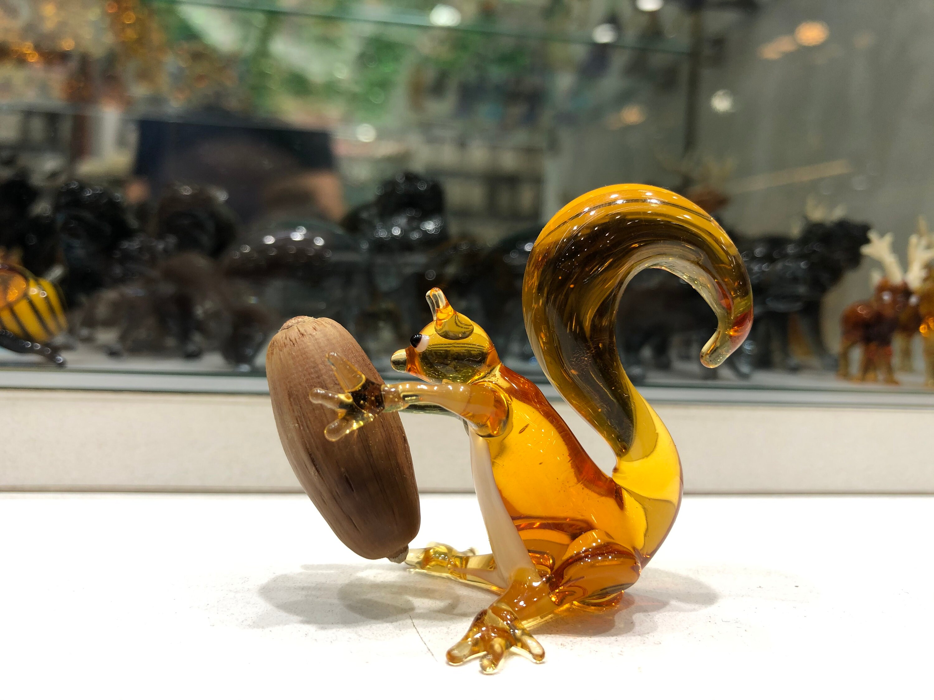 Glass Squirrel Figurine Glass Animals Blown Glass Squirrel Etsy UK