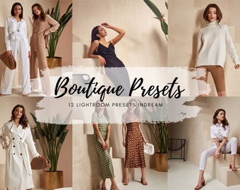 12 Boutique Lightroom Presets, product presets, fashion presets, product photography, professional preset, natural presets, clean presets