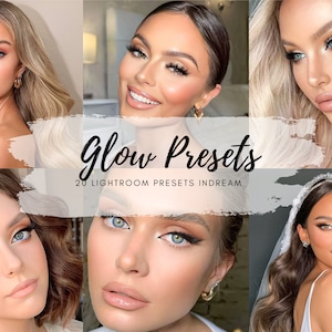 20 GLOW LIGHTROOM PRESETS / healthy glowing dewy skin selfie instagram influencer preset filter / smooth skin preset / skintone preset