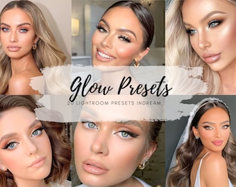 20 GLOW LIGHTROOM PRESETS / healthy glowing dewy skin selfie instagram influencer preset filter / smooth skin preset / skintone preset