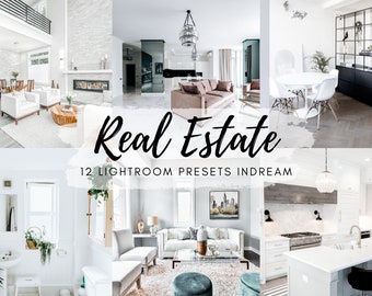 12 lightroom presets real estate, real estate lightroom, real estate listing package,real estate newsletter, real estate photography presets
