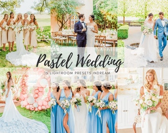15 PASTEL WEDDING Lightroom Mobile & Desktop Presets | Aesthetic Presets | Professional Preset for Couple Photography | Cream Wedding filter